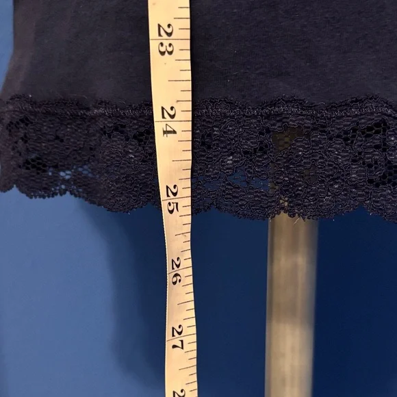 American Eagle Outfitters Navy Lace Trim Tank Top - Picture 5 of 7